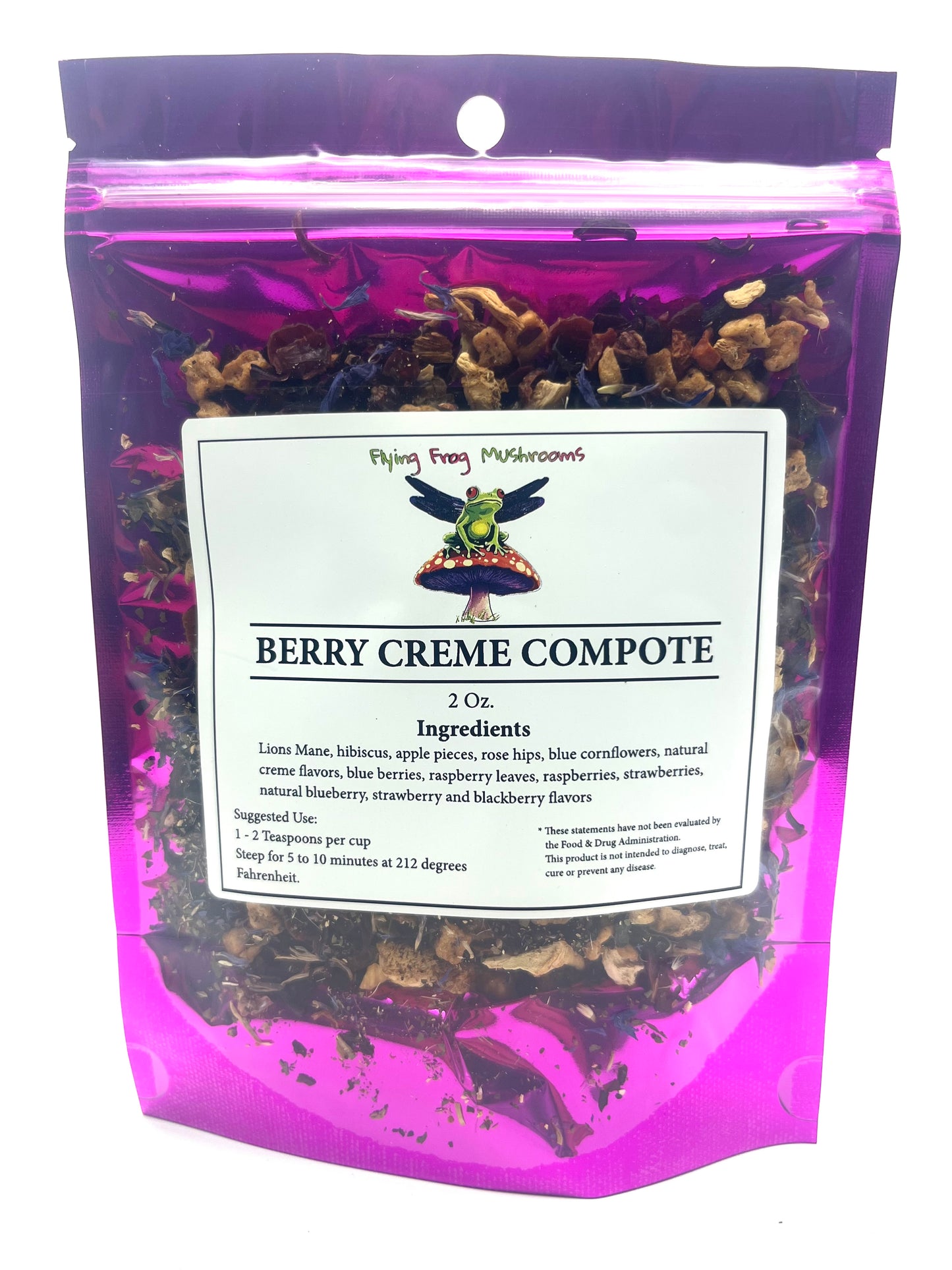 Berry cream compote tea